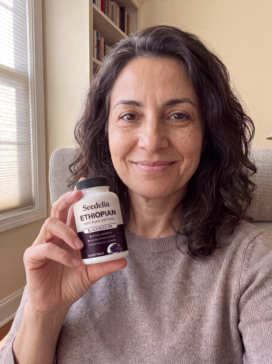 Jolanta C. with Seedelia black seed oil